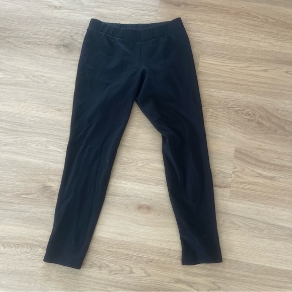 Vince Ponte Skinny Pants Black Thick Leggings Pull on Elastic Waist Large - Picture 1 of 10